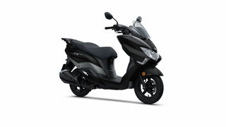 Side view of 2023 Suzuki Burgman 125cc scooter – fuel-efficient urban commuter bike for rent in Sarajevo
