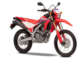 Honda CRF 300L front right angle – versatile dual-sport motorcycle rental in Bosnia by Xplore Bosnia