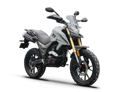 2025 Peda Tekken 250 grey right side adventure motorcycle for rent in Bosnia
