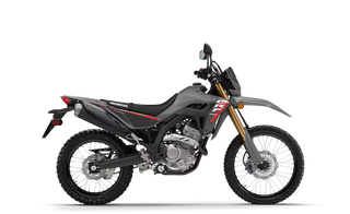 Honda CRF300L 2025 Swift Grey side view  dual sport adventure motorcycle rental in Bosnia by Xplore Bosnia