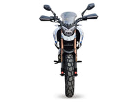 Front view of 2025 Peda Tekken 250 grey durable and stylish dual-sport bike available for rent in Bosnia
