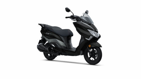 Side view of 2023 Suzuki Burgman 125cc scooter – fuel-efficient urban commuter bike for rent in Sarajevo