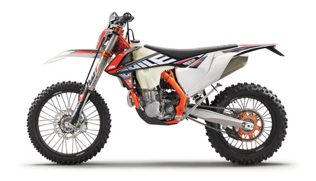 KTM EXC 350 Six Days Chile side profile – high-performance off-road bike rental in Bosnia with Xplore Bosnia