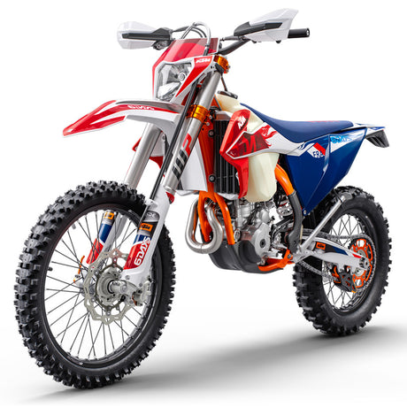 KTM EXC 350 front angle – adventure motorbike for rent Bosnia – Xplore Bosnia rentals