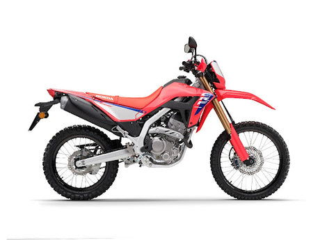 Honda CRF 300L side profile – reliable off-road and street motorcycle rental in Bosnia with Xplore Bosnia

