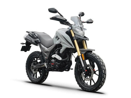 Peda Tek 250 2025 front right angle – modern off-road motorcycle rental in Bosnia by Xplore Bosnia

