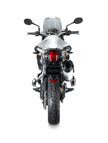 back view of Triumph Tiger 800 2011 – adventure touring bike for rent in Sarajevo, Bosnia